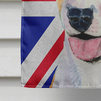 Bull Terrier with English Union Jack British Flag Flag Canvas House Size SS4938CHF