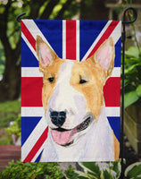 Bull Terrier with English Union Jack British Flag Flag Garden Size