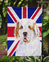 Clumber Spaniel with English Union Jack British Flag Flag Garden Size SS4942GF