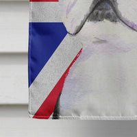 Boston Terrier with English Union Jack British Flag Flag Canvas House Size SS4958CHF