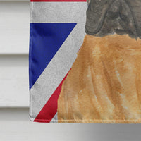 Bullmastiff with English Union Jack British Flag Flag Canvas House Size SS4959CHF