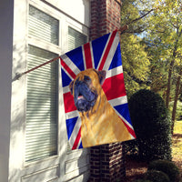 Bullmastiff with English Union Jack British Flag Flag Canvas House Size SS4962CHF