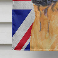 Bullmastiff with English Union Jack British Flag Flag Canvas House Size SS4962CHF