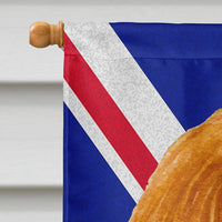 Cavalier Spaniel with English Union Jack British Flag Flag Canvas House Size SS4969CHF