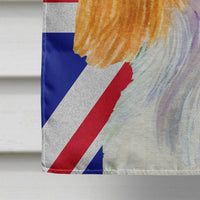 Cavalier Spaniel with English Union Jack British Flag Flag Canvas House Size SS4969CHF