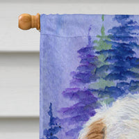 Clumber Spaniel Flag Canvas House Size