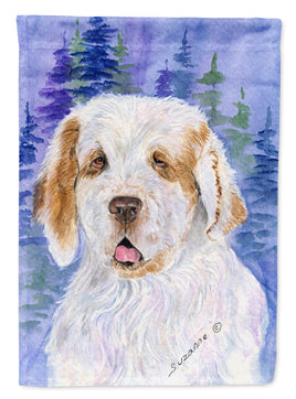 Clumber Spaniel Flag Garden Size