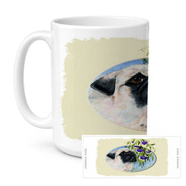Caroline's Treasures SS8064CM15 Pug Coffee Mug, 15 ounce, multicolor