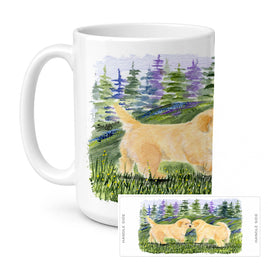 Caroline's Treasures SS8102CM15 Golden Retriever Coffee Mug, 15 ounce, multicolor