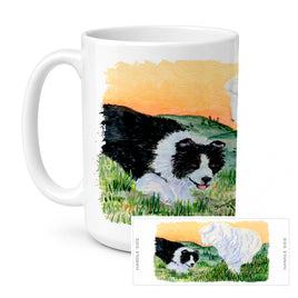 Caroline's Treasures SS8103CM15 Border Collie Coffee Mug, 15 ounce, multicolor