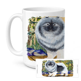 Caroline's Treasures SS8127CM15 Keeshond Coffee Mug, 15 ounce, multicolor