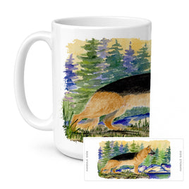 Caroline's Treasures SS8129CM15 German Shepherd Coffee Mug, 15 ounce, multicolor