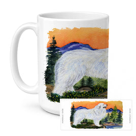 Caroline's Treasures SS8183CM15 Great Pyrenees Coffee Mug, 15 ounce, multicolor
