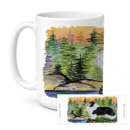 Caroline's Treasures SS8203CM15 Collie Coffee Mug, 15 ounce, multicolor
