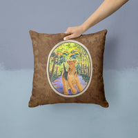 Airedale Decorative   Canvas Fabric Pillow