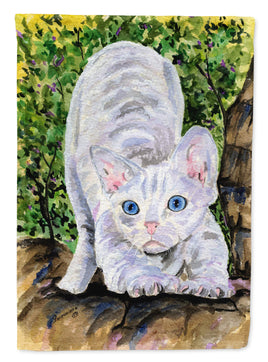 Cat - Devon Rex Flag Canvas House Size