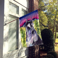 Schnauzer Flag Canvas House Size