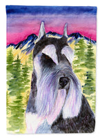 Schnauzer Flag Canvas House Size
