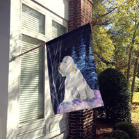Clumber Spaniel Flag Canvas House Size