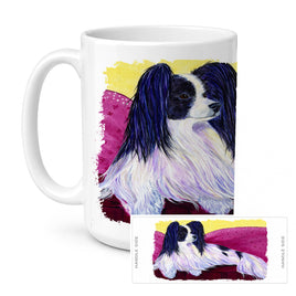 Caroline's Treasures SS8416CM15 Papillon Coffee Mug, 15 ounce, multicolor