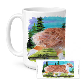 Caroline's Treasures SS8423CM15 Australian Shepherd Coffee Mug, 15 ounce, multicolor