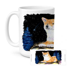 Caroline's Treasures SS8445CM15 Starry Night Shiba Inu Coffee Mug, 15 ounce, multicolor