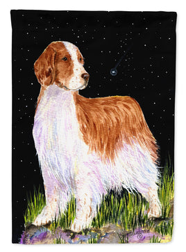 Starry Night Welsh Springer Spaniel Flag Garden Size