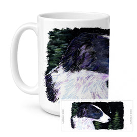Caroline's Treasures SS8490CM15 Starry Night Border Collie Coffee Mug, 15 ounce, multicolor