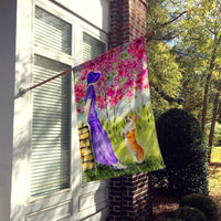 Corgi Flag Canvas House Size