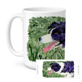 Caroline's Treasures SS8843CM15 Border Collie Coffee Mug, 15 ounce, multicolor