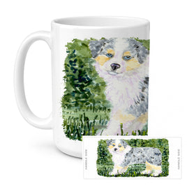 Caroline's Treasures SS8846CM15 Australian Shepherd Coffee Mug, 15 ounce, multicolor