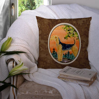 Airedale Decorative   Canvas Fabric Pillow