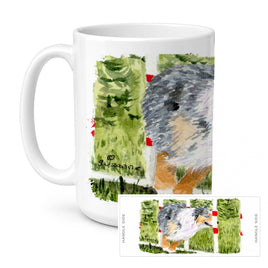 Caroline's Treasures SS8885CM15 Australian Shepherd Coffee Mug, 15 ounce, multicolor