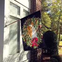 Christmas Wreath Papillon Flag Canvas House Size