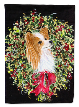 Christmas Wreath Papillon Flag Canvas House Size