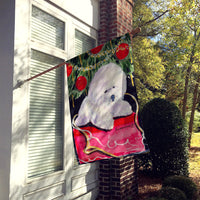 Christmas Tree with  Bichon Frise Flag Canvas House Size