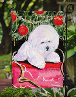 Christmas Tree with  Bichon Frise Flag Garden Size