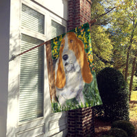 Basset Hound Flag Canvas House Size