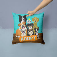 Adopt Pets Adoption Canvas Decorative Pillow VHA3007PW1414