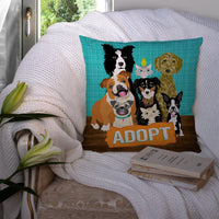 Adopt Pets Adoption Canvas Decorative Pillow VHA3007PW1414