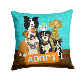 Adopt Pets Adoption Canvas Decorative Pillow VHA3007PW1414