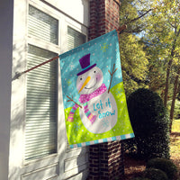 Christmas Snowman Let it Snow Flag Canvas House Size VHA3017CHF