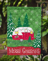 Christmas Vintage Glamping Trailer Flag Garden Size VHA3018GF