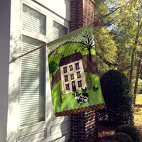 Folk Art Country House Flag Canvas House Size VHA3024CHF