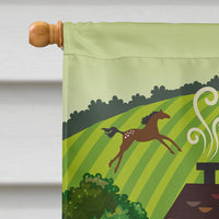 Folk Art Country House Flag Canvas House Size VHA3024CHF