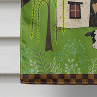 Folk Art Country House Flag Canvas House Size VHA3024CHF