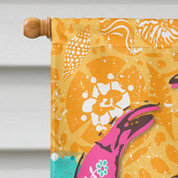 Coastal Pink Crab Flag Canvas House Size VHA3028CHF