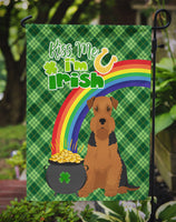 Black and Tan Airedale Terrier St. Patrick's Day Flag Garden Size