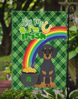 Black and Tan Dachshund St. Patrick's Day Flag Garden Size
