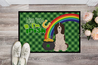 Liver English Springer Spaniel St. Patrick's Day Indoor or Outdoor Mat 24x36
